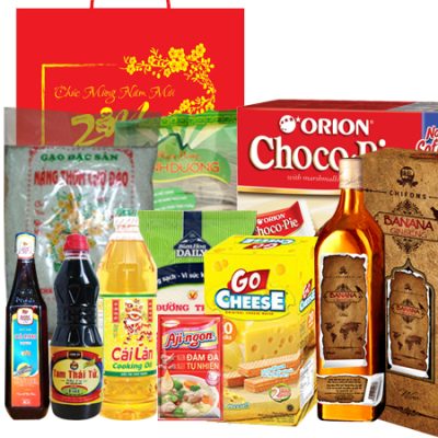 Giỏ quà biếu tặng tết 2016 - Giá Rẻ COMBO 24 ( giá 500 - 700 )