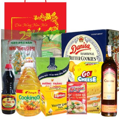 Giỏ quà biếu tặng tết 2016 - Giá Rẻ COMBO 25 ( giá 500 - 700 )