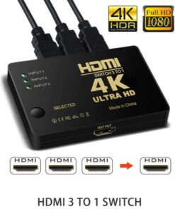 Thiết bị chia HDMI 1080P 4K 3 ngõ vào 1 ngõ ra